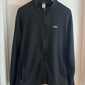 Patagonia Men's XL Black Fleece Knit Zip Up Jacket